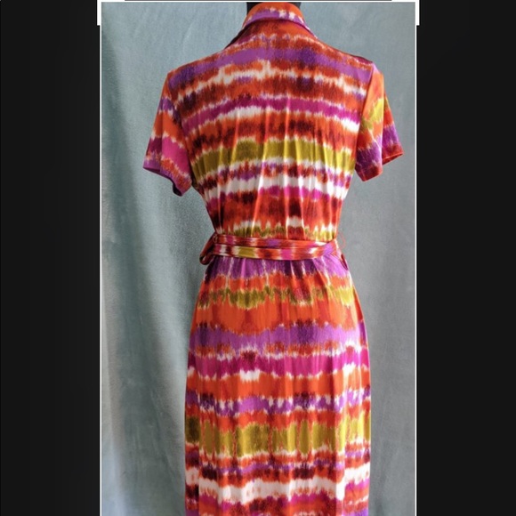 🎉HP🎉Calvin Klein Multi Colored Wrap Dress - Picture 4 of 9
